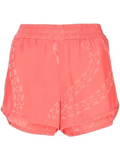 Stella Mccartney Seidenshorts Mit Print In Pink