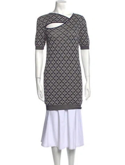 Pre-owned Stella Mccartney Printed Asymmetrical Tunic In Blue