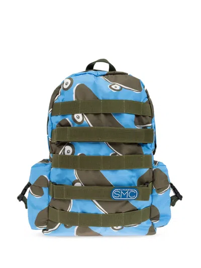 Stella Mccartney Kids' Printed Backpack In Blue