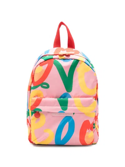 Stella Mccartney Kids' Printed Backpack In Pink