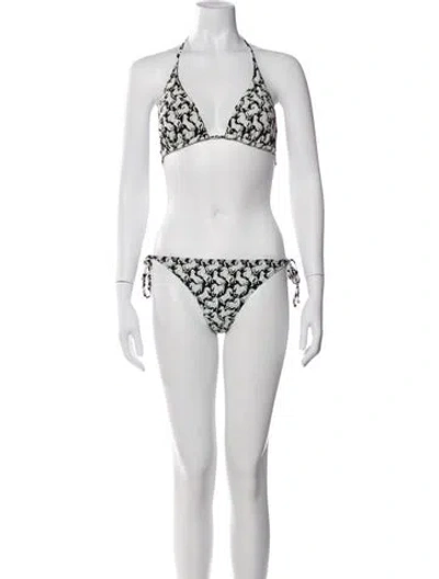 Pre-owned Stella Mccartney Printed Bikini In Blue
