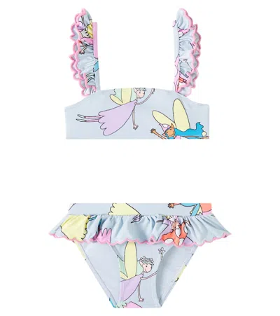 Stella Mccartney Kids' Printed Bikini In Blue