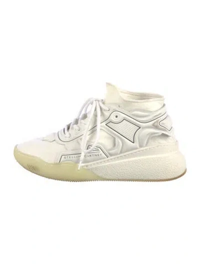 Pre-owned Stella Mccartney Printed Chunky Sneakers In White
