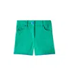 Stella Mccartney Printed Cotton-blend Shorts In Green