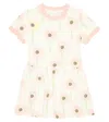Stella Mccartney Printed Cotton Dress In Ivory/colourful