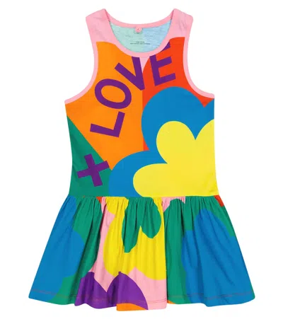 Stella Mccartney Kids' Printed Cotton Dress In Multicolor/multicolo