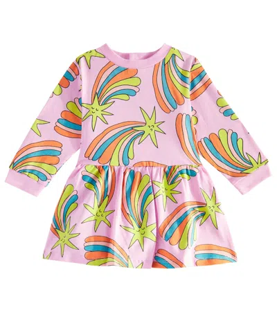 Stella Mccartney Printed Cotton Dress In Rosa/multicolor