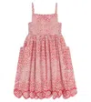 Stella Mccartney Kids Heart-printed Cotton Midi Dress In White