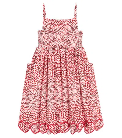 Stella Mccartney Kids' Printed Cotton Dress In White