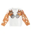 Stella Mccartney Printed Cotton Fleece Sweatshirt In White