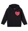Stella Mccartney Black Sweatshirt With Print Love For Girl In Black