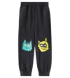 Stella Mccartney Printed Cotton Jersey Sweatpants In Black
