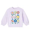 Stella Mccartney Printed Cotton Jersey Sweatshirt In Purple
