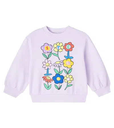 Stella Mccartney Kids' Printed Cotton Jersey Sweatshirt In Purple