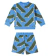 Stella Mccartney Set Aus Sweatshirt Und Shorts In Blau