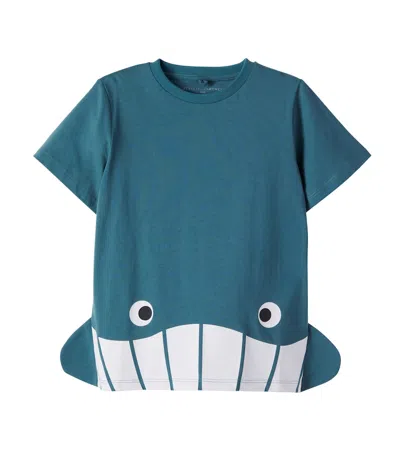 Stella Mccartney Kids' Printed Cotton Jersey T-shirt In Blue