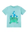 Stella Mccartney Printed Cotton Jersey T-shirt In Blue