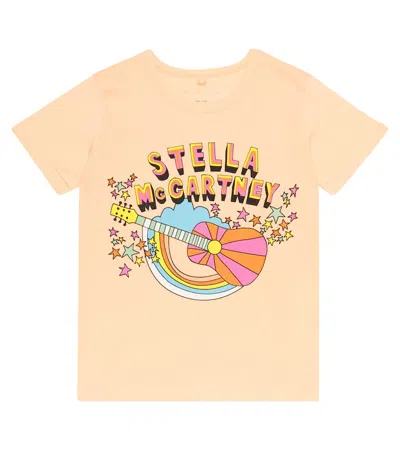 Stella Mccartney Kids' Printed Cotton Jersey T-shirt In Pink