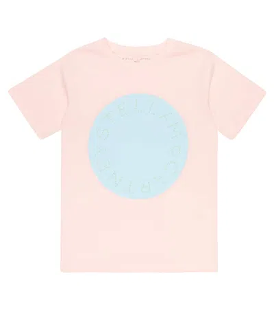 Stella Mccartney Kids' Printed Cotton Jersey T-shirt In Pink