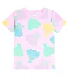 Stella Mccartney Printed Cotton Jersey T-shirt In Pink