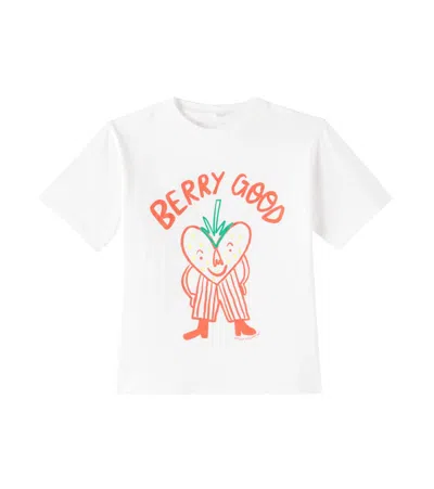 Stella Mccartney Kids' Printed Cotton Jersey T-shirt In White