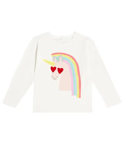 Stella Mccartney Kids' Printed Cotton Jersey T-shirt In White