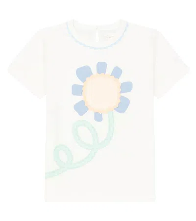 Stella Mccartney Kids' Printed Cotton Jersey T-shirt In White