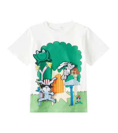 Stella Mccartney Kids' Printed Cotton Jersey T-shirt In White