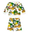 Stella Mccartney Printed Cotton Sweatshirt And Shorts Set In White/colourful