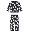 Stella Mccartney Printed Cotton Sweatshirt And Sweatpants Set In Black