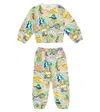 Stella Mccartney Printed Cotton Sweatshirt And Sweatpants Set In Ivory/colourful