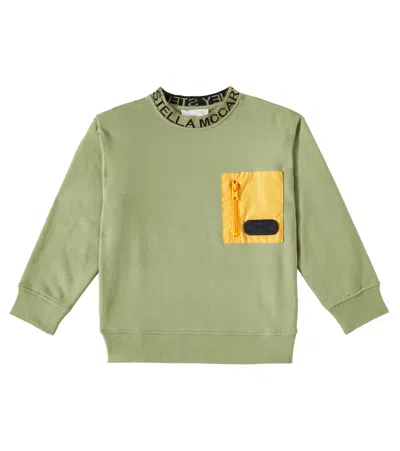 Stella Mccartney Kids' Printed Cotton Sweatshirt In Green