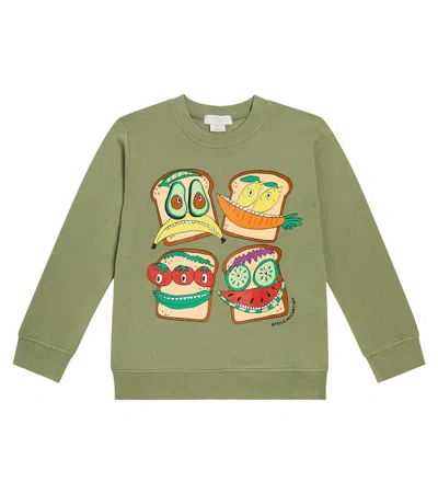 Stella Mccartney Kids' Printed Cotton Sweatshirt In Multicoloured