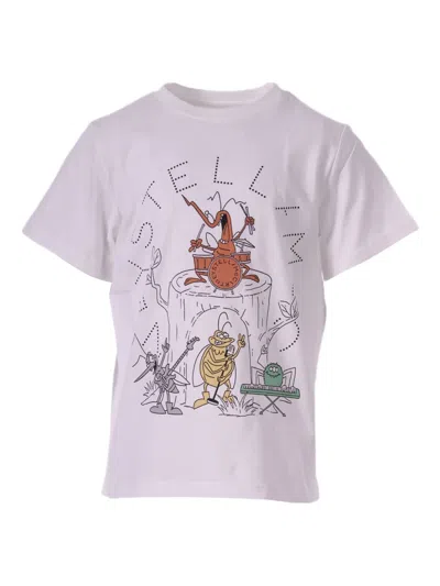 Stella Mccartney Kids' Printed Cotton T-shirt In Pink