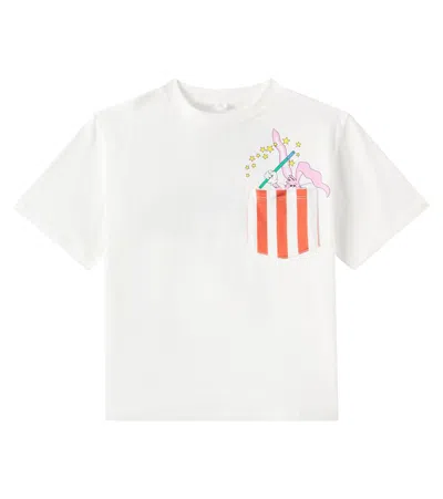 Stella Mccartney Kids' Printed Cotton T-shirt In White