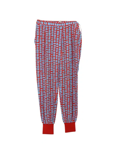 Pre-owned Stella Mccartney Printed Cotton Trousers In Red