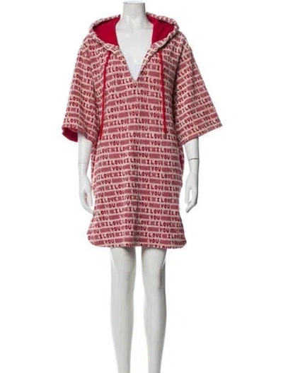 Pre-owned Stella Mccartney Printed Cover-up In Red