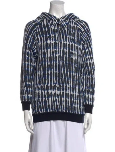 Pre-owned Stella Mccartney Printed Crew Neck Sweater In Blue