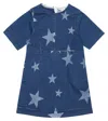 Stella Mccartney Printed Denim Dress In Blue/white