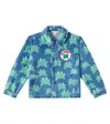 Stella Mccartney Printed Denim Jacket In Blue
