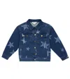 Stella Mccartney Printed Denim Jacket In Blue/white