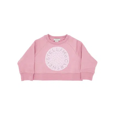 Stella Mccartney Printed French Terry Sweatshirt Kids In Pink