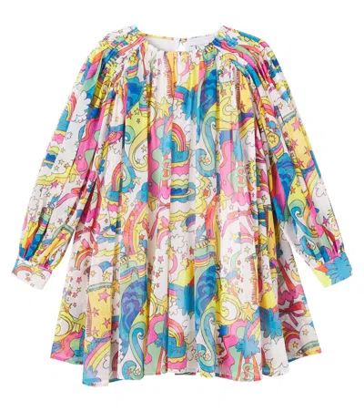 Stella Mccartney Kids' Printed Georgette Dress In Multi