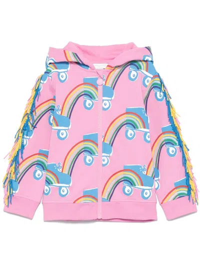 Stella Mccartney Kids' Printed Hoodie In Pink