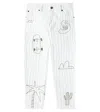 Stella Mccartney Skaterboard-print Jeans In Ivory/light Blue
