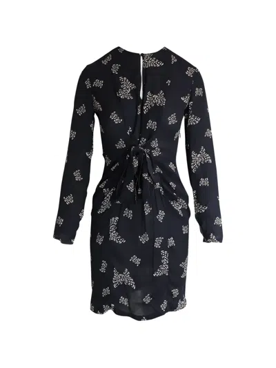 Pre-owned Stella Mccartney Printed Keyhole Dress In Black