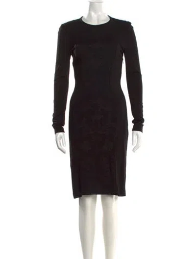 Pre-owned Stella Mccartney Printed Knee-length Dress In Black