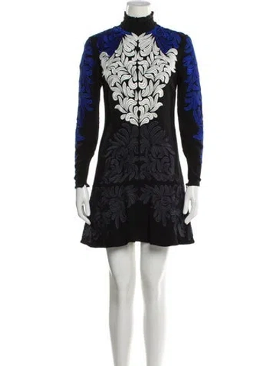 Pre-owned Stella Mccartney Printed Knee-length Dress In Black
