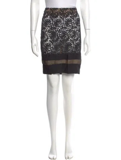 Pre-owned Stella Mccartney Printed Knee-length Skirt In Black