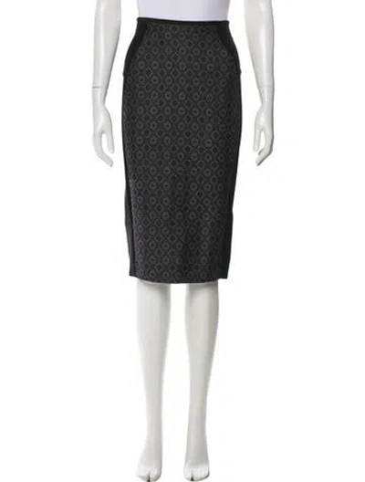 Pre-owned Stella Mccartney Printed Knee-length Skirt In Black